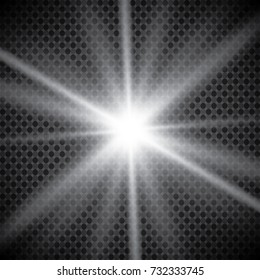 Set of shining lights isolated on a transparent background. The flash flashes with rays and a searchlight. Light effect of glow. The star flashed with sparkles.