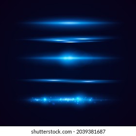 Set of shining sparkles and lens flares. Glowing lights isolated on transparent background. Vector illustration