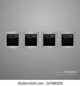 Set of shiny banners with glossy surface 