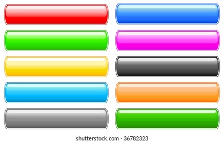 Set Shiny Buttons Stock Vector (Royalty Free) 36782323 | Shutterstock