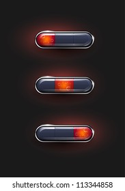 Set of shiny buttons - vector web elements