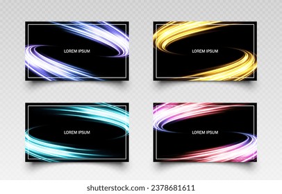 Set of shiny cosmic banners for discount, sales and greeting cards. Luxury posters.