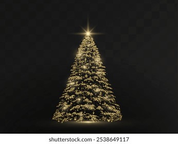 Set of shiny dust light Christmas tree. Color white, blue, green, gold, red.	