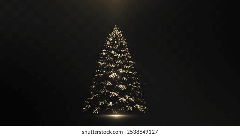 Set of shiny dust light Christmas tree. Color white, blue, green, gold, red.	