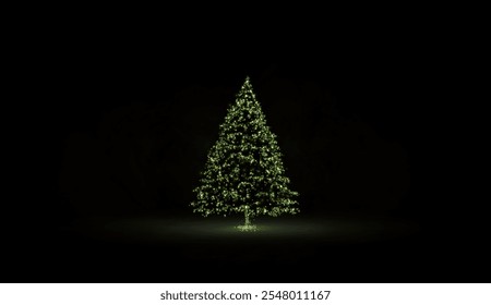 Set of shiny dust light Christmas tree. Color white, blue, green, gold, red.	
