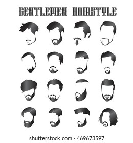 set of shiny gentle men hair style