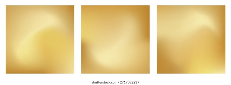 Satz von glänzenden Gold Messing Textur Vektor Illustrator