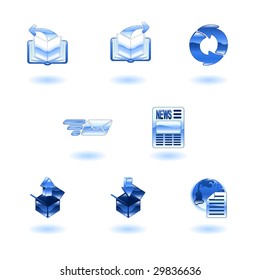 A set of shiny internet browser icons
