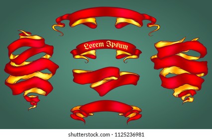 set of the shiny ribbons