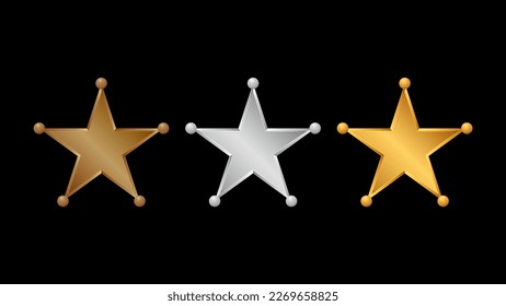 Conjunto de colección de vectores de estrella brillante
