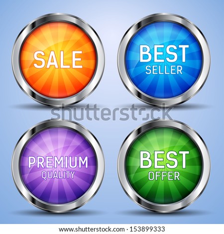 Set of shiny vector icons