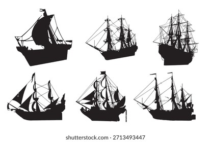 the set of the ship silhouette collection