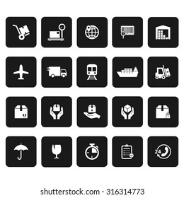 Set of Shipping and Logistic icons. Vector Illustration. EPS10