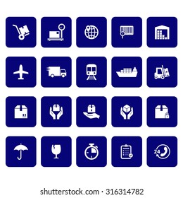 Set of Shipping and Logistic icons. Vector Illustration. EPS10