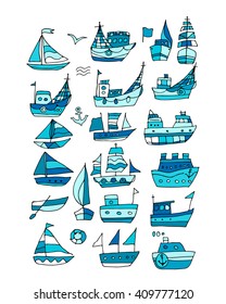Set of ships, sketch for your design