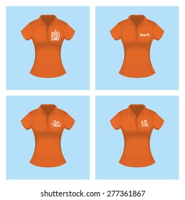 Set of shirts with text for mother's day. Vector illustration