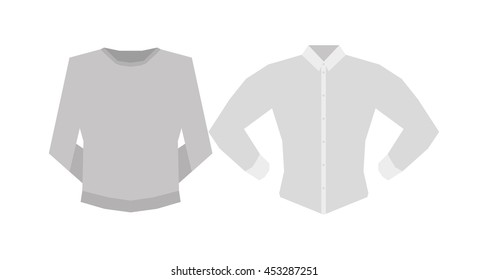 Set of shirts, Vector illustration
