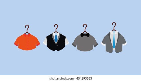 Set of shirts, Vector illustration