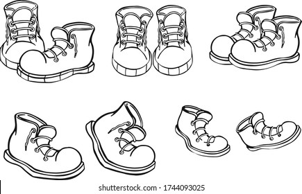 Set shoes. Ankle and mid boots, sneakers, 