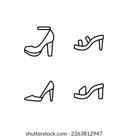 set of shoes heel icon