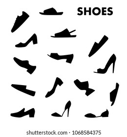 set of shoes icons