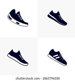 Set of Shoes sport design vector, Fitness equipment icon concept, Creative Gym Symbol, Illustration