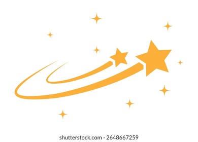 set of shooting star icon.  shooting star icon.