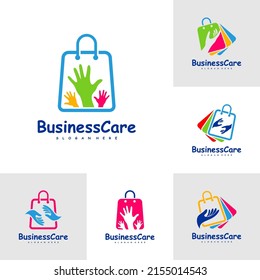 Set of Shop Care logo design vector. Icon Symbol. Template Illustration