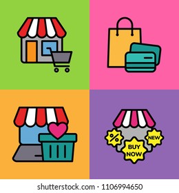 Set of shop icons. Vector illustration