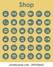 It is a set of shop simple web icons
