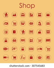 It is a set of shop simple web icons