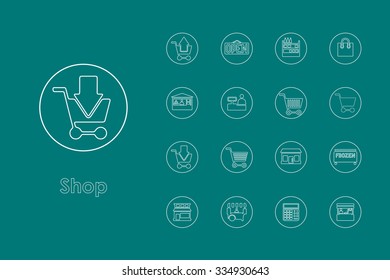 It is a set of shop simple web icons