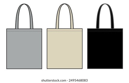 Set of shopping bag flat design