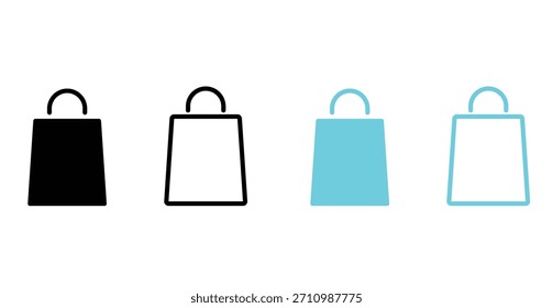 Conjunto de iconos de bolso de compras Vector.