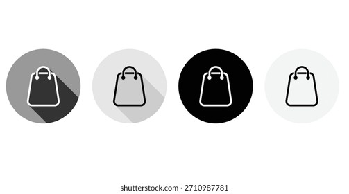 Conjunto de iconos de bolso de compras Vector.