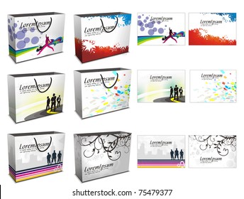 Set of shopping bag isolated on white background.