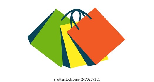 Set Of Shopping Bag On White Background, Business Symbol Design Vector Illustration.