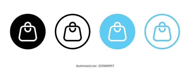 Set of Shopping bags icons. Packages, Cary Bag, marketing, shop bag symbol. Vector Illustration.