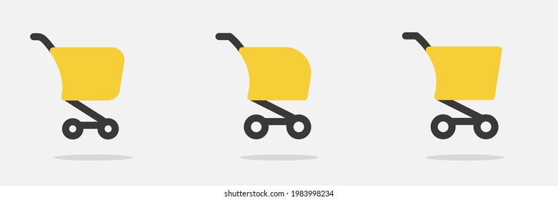 Set of shopping cart icons Design Template. Illustration vector graphic. simple flat icon isolated on white background. Perfect for your web site design, logo, app, UI