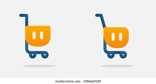 Set of shopping cart icons Design Template. Illustration vector graphic. simple gradient flat icon isolated on white background. Perfect for your web site design, logo, app, UI