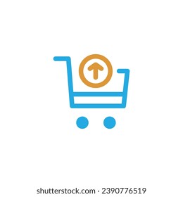 Set of shopping cart line icons. Simple outline style for web template and app. Vector illustration isolated on white background. EPS 10