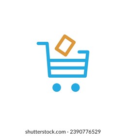 Set of shopping cart line icons. Simple outline style for web template and app. Vector illustration isolated on white background. EPS 10
