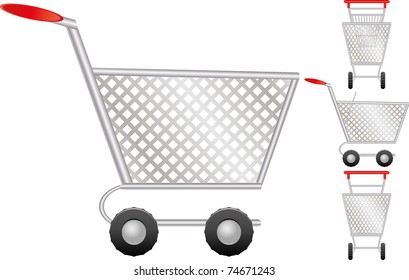 Set of shopping cart for on-line shop, icon for e-commerce, vector illustration