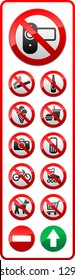 Set - shopping center symbols, vector illustration