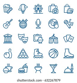 Set of shopping and entertainment icons. Vector illustration - Shutterstock ID 632267879