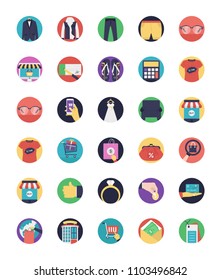 Set of Shopping Flat Vector Icons