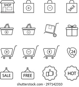 Set of shopping icon