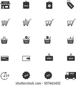 Set of shopping icon set