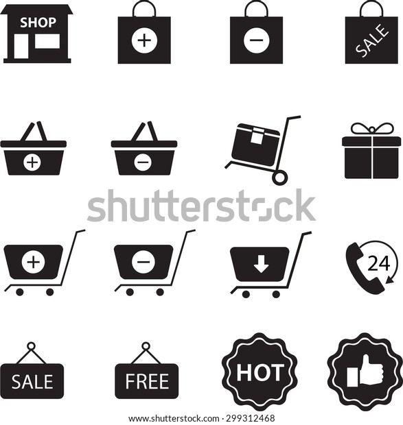 Set of shopping\
icon