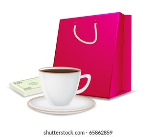 Set of shopping icon on a isolated  background,vector